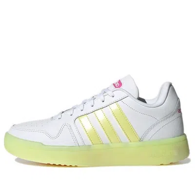 Adidas Originals (wmns) Adidas Neo Postmove 'white Yellowgreen' In Green