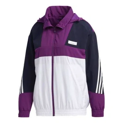 Adidas Originals (wmns) Adidas Neo Printing Hooded Jacket Purple