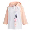 Adidas Originals (wmns) Adidas Neo Sleeve Hooded Sports Jacket White In Neutral