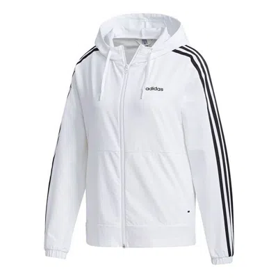 Adidas Originals (wmns) Adidas Neo W Esntl 3s Wb Hooded Sports Jacket White