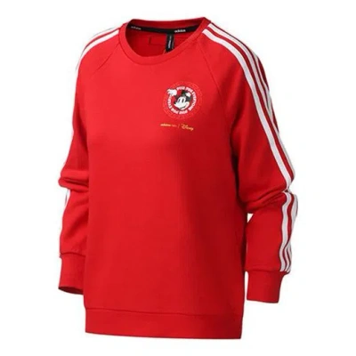 Adidas Originals (wmns) Adidas Neo X Disney Cny Printing Round-neck Swea Red