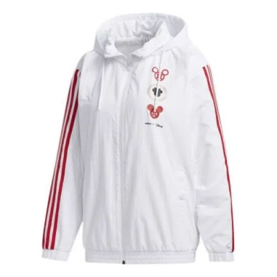 Adidas Originals (wmns) Adidas Neo X Disney Mickey Mouse Crossover New Year Series Fleece Lined Hooded Track Jacket W In White