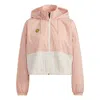 Adidas Originals (wmns) Adidas Neo X Smiley Sportwears Windbreaker Jacket 'pink White' In Multi