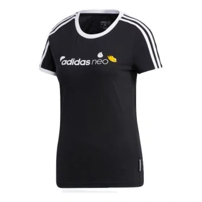 Adidas Originals (wmns) Adidas Neo Yellow Crossover Sports Short Sleeve Black