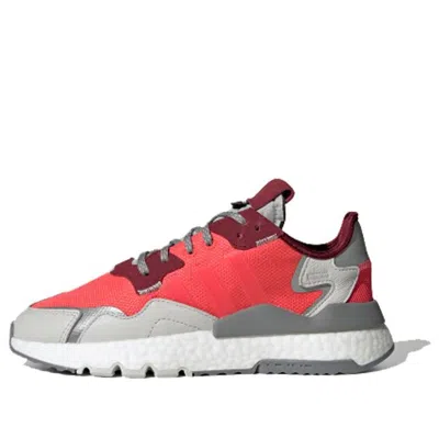 Adidas Originals (wmns) Adidas Nite Jogger W 'shock Red Grey One' In Multi