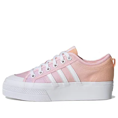 Adidas Originals (wmns) Adidas Nizza Platform 'acid Orange Pink' In Gold