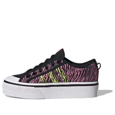 Adidas Originals (wmns) Adidas Nizza Platform 'bliss Pink Zebra' In Purple