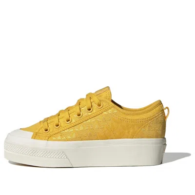 Adidas Originals (wmns) Adidas Nizza Platform 'elegant Trefoils' In Yellow