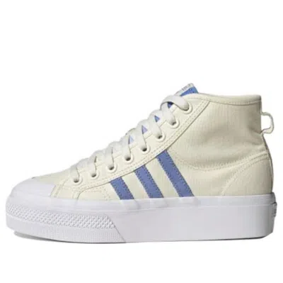 Adidas Originals (wmns) Adidas Nizza Platform Mid 'blue Fusion' In Animal Print