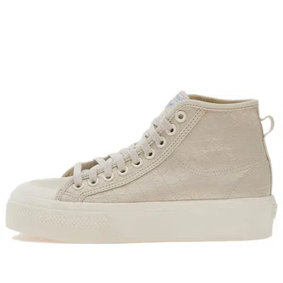 Adidas Originals (wmns) Adidas Nizza Platform Mid 'elegant Trefoils' In Neutral