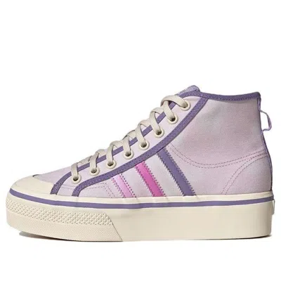 Adidas Originals (wmns) Adidas Nizza Platform Mid Shoes 'almost Pink   Pulse Lilac'