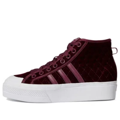 Adidas Originals (wmns) Adidas Nizza Platform Mid 'victory Crimson' In Multi
