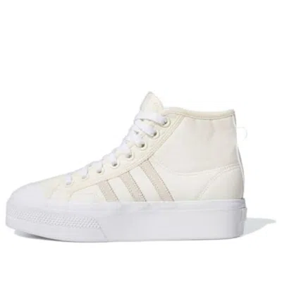 Adidas Originals (wmns) Adidas Nizza Platform Mid 'wonder White' In Neutral