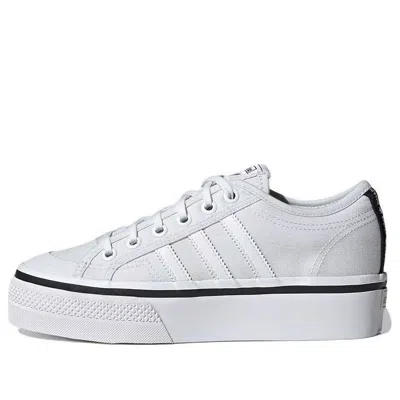 ADIDAS ORIGINALS (WMNS) ADIDAS NIZZA PLATFORM 'WHITE BLACK'