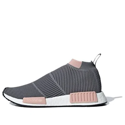 Adidas Originals (wmns) Adidas Nmd_cs1 Primeknit 'grey Trace Pink' In Gray