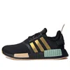 Adidas Originals (wmns) Adidas Nmd_r1 'black Gold Metallic' In Multi