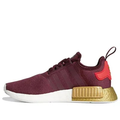 Adidas Originals (wmns) Adidas Nmd_r1 'maroon Gold' In Burgundy