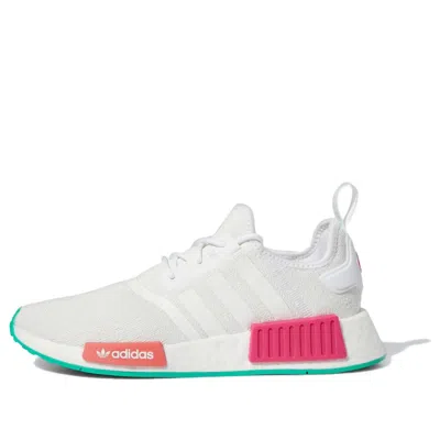 Adidas Originals Womens  Nmd R1 In White/green/purple