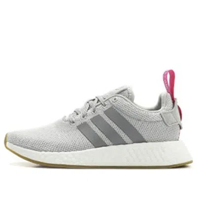 Adidas Originals (wmns) Adidas Nmd_r2 'grey Shock Pink' In Gray