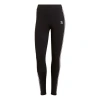 Adidas Originals 3 Stripes Tight Cotton Leggings In Black