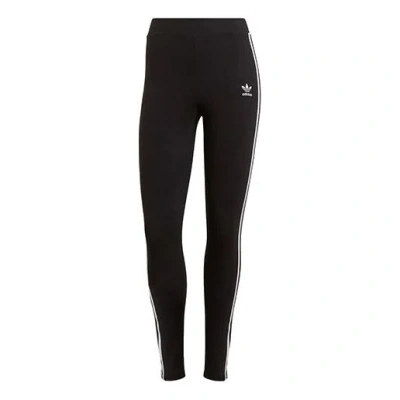 ADIDAS ORIGINALS (WMNS) ADIDAS ORIGINALS 3 STR TIGHT SIDE STRIPE SPORTS GYM PANTS/TROUSERS/JOGGERS BLACK