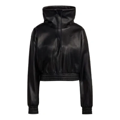 Adidas Originals (wmns)  Adicolor Contemporary Cropped Pleather Sweatshirt 'black'