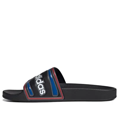 Adidas Originals (wmns)  Adilette Slides 'black Red Blue' In Multi