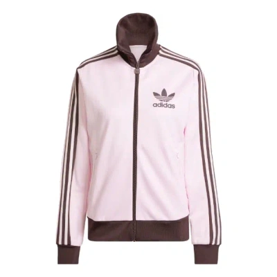 Adidas Originals (wmns)  Beckenbauer Track Top Asia Sizing 'pink Brown' In Multi