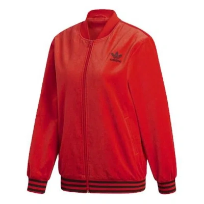 Adidas Originals (wmns)  Casual Sports Zipper Jacket Red