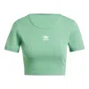 Adidas Originals (wmns)  Essential Ribbed T-shirt 'green White'