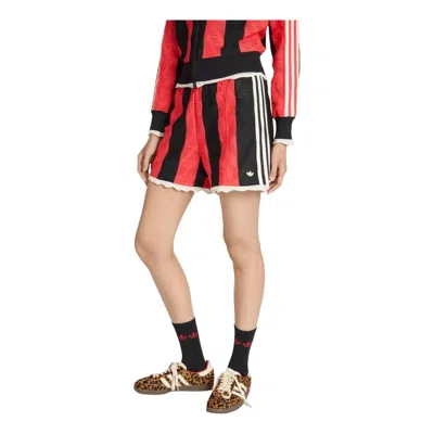 Adidas Originals (wmns)  Firebird Open-knit Crochet Loose Shorts Asia Sizing 'black Semi Lucid Red'