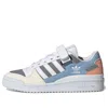 Adidas Originals (wmns)  Forum Low Wear-resistant Non-slip Casual Skateboarding Shoes White Blue Gray In Multi