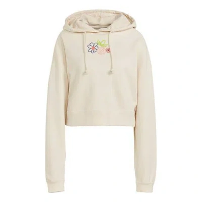 Adidas Originals (wmns)  Hoodie Short Sports Pullover Hoodie 'creamy White' In Neutral