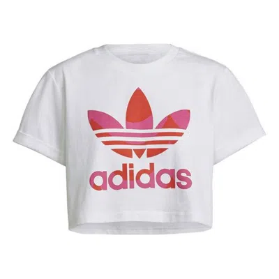 Adidas Originals (wmns)  Large Logo Casual Sports Short Sleeve White