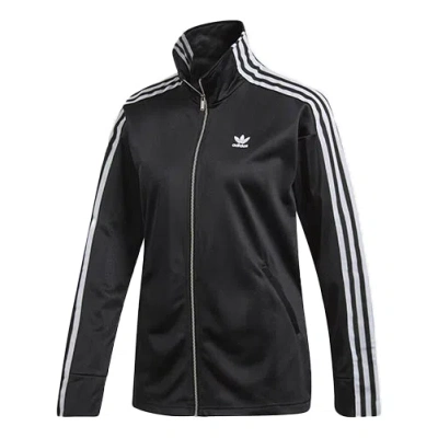 Adidas Originals (wmns)  Logo Flocking Stripe Sports Coat Female Black