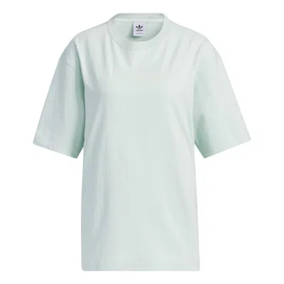 Adidas Originals (wmns)  Logo Short Sleeve T-shirt 'green' In White