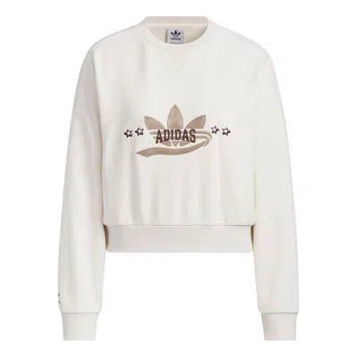 Adidas Originals (wmns)  Logo Sportswear Hoodie 'beige' In White