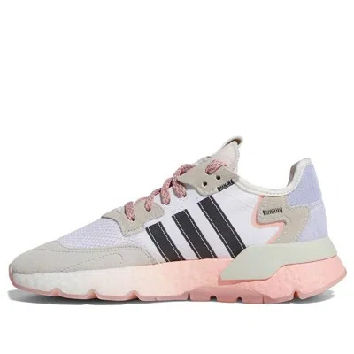 Adidas Originals (wmns)  Nite Jogger 'white Brown Pink' In Neutral