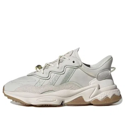 Adidas Originals (wmns)  Ozweego 'white Linen Green Gum' In Neutral