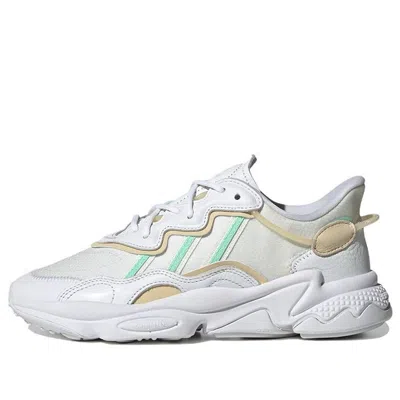 Adidas Originals Womens  Ozweego Casual Sneakers In White/blue/tan