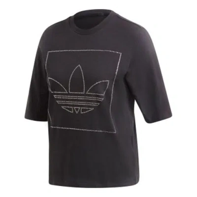Adidas Originals (wmns)  Printing Logo Sports Short Sleeve Black