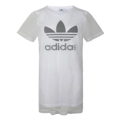 Adidas Originals (wmns)  Round Neck Pullover Short Sleeve Dress White