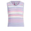 Adidas Originals (wmns)  Summer Knit Striped Tank Top Asia Sizing 'purple White Pink' In Multi