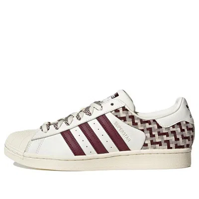 Adidas Originals (wmns)  Superstar Skateboard Shoes 'off White Maroon' In Burgundy