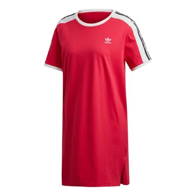 Adidas Originals (wmns)  Tee Casual Sports Round Neck Short Sleeve Red Dress