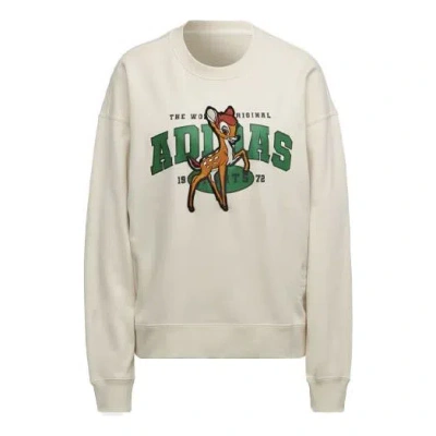 Adidas Originals (wmns)  X Disney Bambi Pullover Sweatshirt 'creamy White' In Neutral