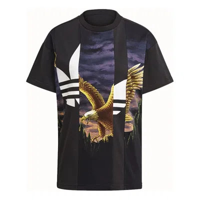 Adidas Originals (wmns)  X Dry Clean Camouflage Graphic Tee 'black Purple Gold'