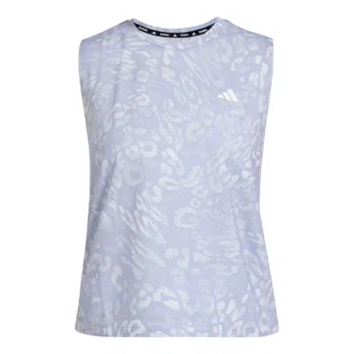 Adidas Originals (wmns) Adidas Own The Run Climacool 3-stripes Tank Top 'purple White' In Blue