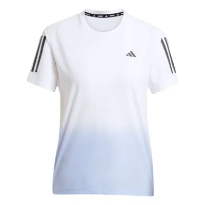 Adidas Originals (wmns) Adidas Own The Run Climacool Colorblock T-shirt 'white' In Multi