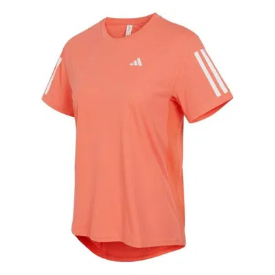 Adidas Originals Womens Adidas Own The Run T-shirt In Coral Fusion